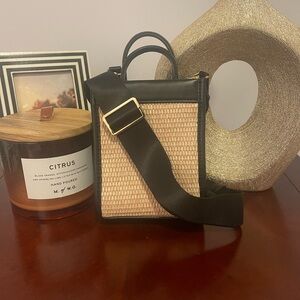 Woven cross-body bag